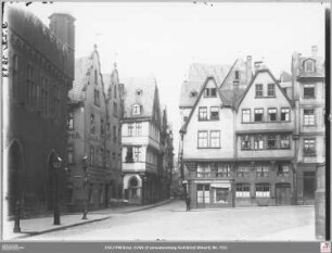 Saalgasse nach Norden, Saalgasse 1, Weckmarkt 7 und Weckmarkt 9