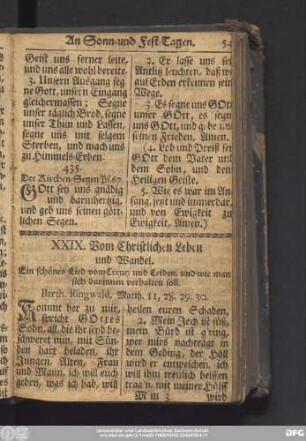 XXIX. Vom Christlichen Leben und Wandel.