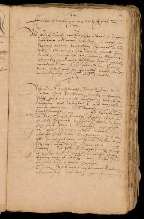 Actum Gerstungen am 20t April. anno 1658.