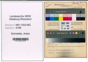 Entnazifizierung Anton Schneider , geb. 11.07.1896 (Friseur)