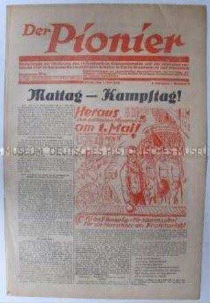 Halbmonatszeitung der RGO "Der Pionier" zum 1. Mai