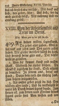 XVIII. Von der Arbeitsamkeit und Treue im Beruf