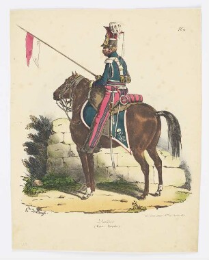 Lancier (Garde Royale), Blatt 5 der Folge "Troupes françaises"