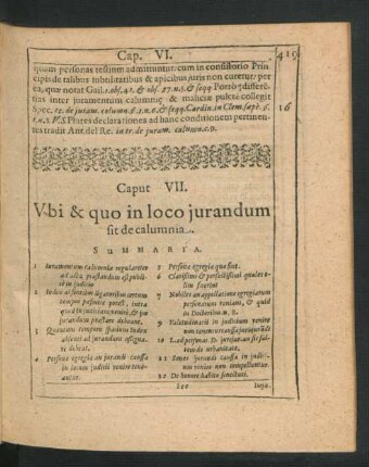 Caput VII. Ubi & quo in loco iurandum sit de calumnia.