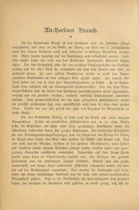 Alt-Berliner Brauch