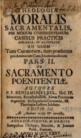 Theologia moralis sacramentalis tripartita. 2. 1735