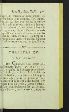 Chapitre XV. De la foi des traités.