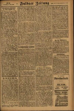 Zweite Ausgabe vom Donnerstag, den 17. Mai 1923.