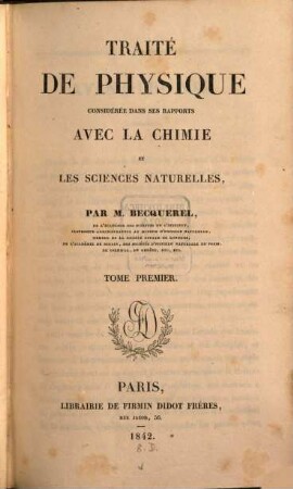 Traité de physique considérée dans ses rapports avec la chimie et les sciences naturelles, 1