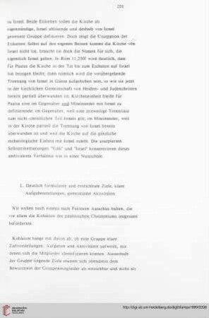 L. Deutlich formulierte und erreichbare Ziele, klare Aufgabenstellungen, gemeinsame Aktivitäten