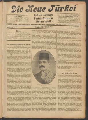 Jahrgang 1. Montag, 12. Februar 1917. Nummer 2