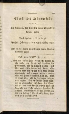 245-262, Sechszehnte Predigt