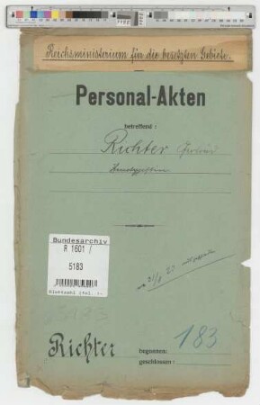 Richter, Gertrud, geb. 29.10.1895, Stenotypistin