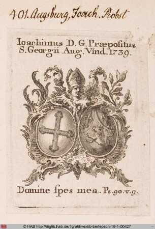 Wappen des Probstes Joachim zu Augsburg