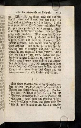 1243-1254, Die vierte Heilshindernis der Protestanten solle ...
