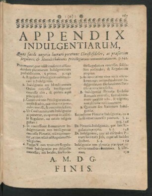 Appendix Indulgentiarum