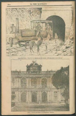 [Grabado de] Lima: - Fachada del Palacio de la Exposición Nacional
