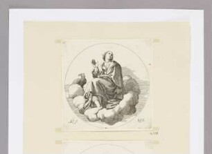 Johannes der Evangelist, Blatt 3 aus: Annibale Carracci, "Vita di San Diego, Dipinta nella Cappella di Saint Giacomo de Spagnuoli in Roma", Rom 1646