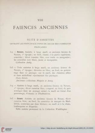 VIII Faines Anciennes (Nr. 502 - 541)