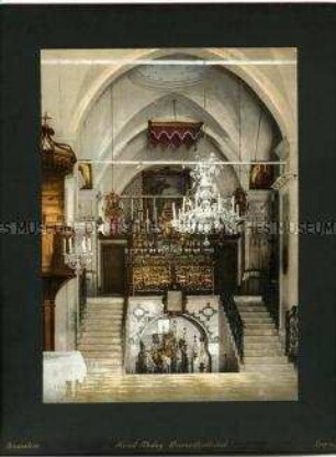 Innenansicht der alten Verkündigungsbasilika in Nazareth