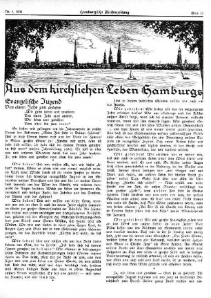 Aus dem kirchlichen Leben Hamburgs