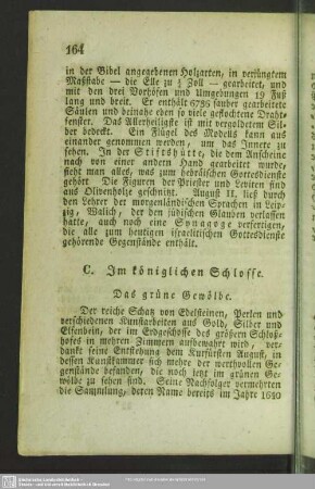 C. Im königlichen Schlosse