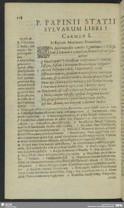 P. Papinii Statii Sylvarum Libri I