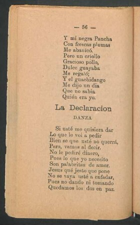 La declaración : Danza