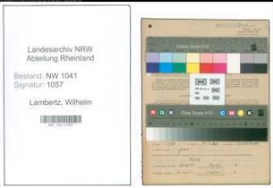 Entnazifizierung Wilhelm Lambertz , geb. 01.05.1898 (Weber)