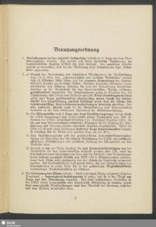 Benutzungsordnung