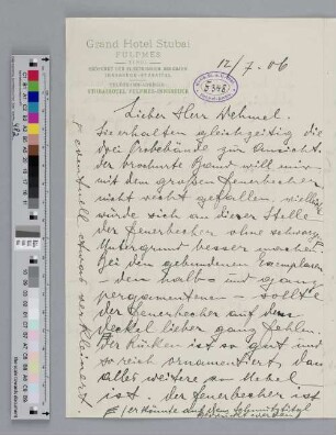 Brief an Richard Dehmel