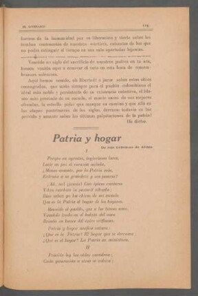 Patria y hogar : De mis crónicas de aldea