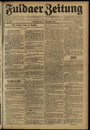 Ausgabe vom Mittwoch, den 05. September 1917.