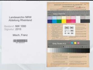 Entnazifizierung Franz Misch, geb. 03.10.1920 (Zollassistent)