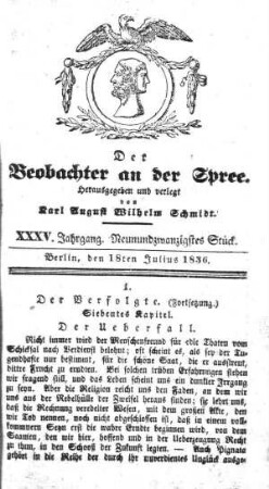29. Stueck, 18. Juli 1836