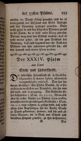Der XXXIV. Psalm [...].