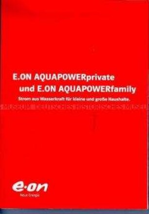 Werbematerialien für den Strom-Anbieter "E.ON"