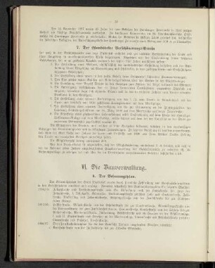 VI. Die Bauverwaltung.