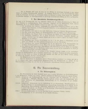 VI. Die Bauverwaltung.
