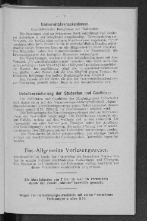 Unfallversicherung der Studenten und Gasthörer