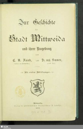 Zur Geschichte der Stadt Mittweida und ihrer Umgebung