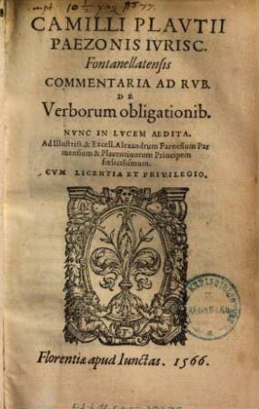 Commentaria ad rub. de verborum obligationibus
