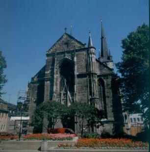 Saalfeld. Stadtkirche St. Johannes. Ansicht von Westen