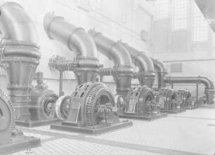 Kanal-Hauptpumpwerk, Teilansicht (Maffei-Schwartzkopff-Werke GmbH) : Technikgeschichte | Maschinenbau | Hebezeuge | Pumpen, Ventilatoren, Kompressoren