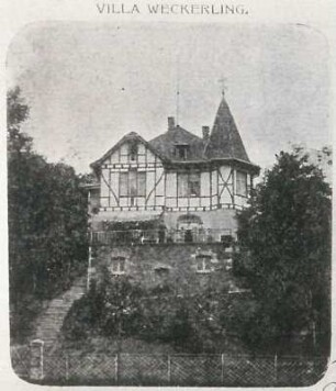 Landhausartige Villa (Villa Weckerling, Haus Waldburg); Eppstein, Hauptstraße 7a, Hof Häusler Wald