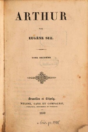 Arthur, 2. (1839). - 286 S.