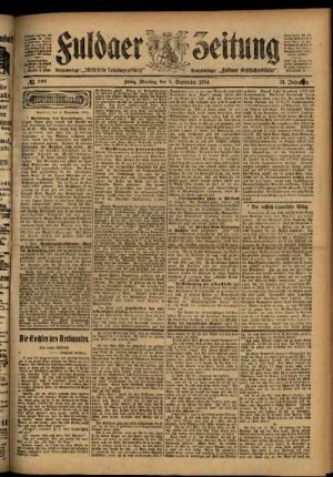 Ausgabe vom Montag, den 05. September 1904.