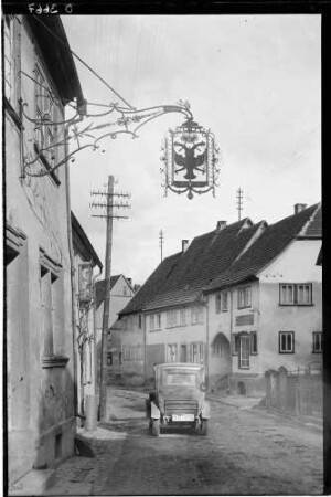 Külsheim Ortsteilansicht mit Gasthaus Zum Adler