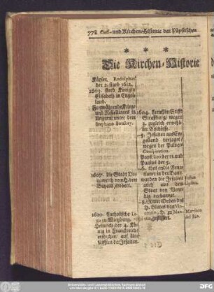 Die Kirchen-Historie des Siebenzehenden Seculi.