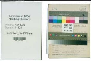 Entnazifizierung Karl Wilhelm Laufenberg , geb. 14.09.1904 (Baeckermeister)